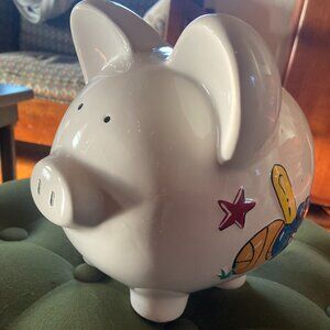Ceramic Kids Baseball Piggy Bank NORDSTROMS EUC